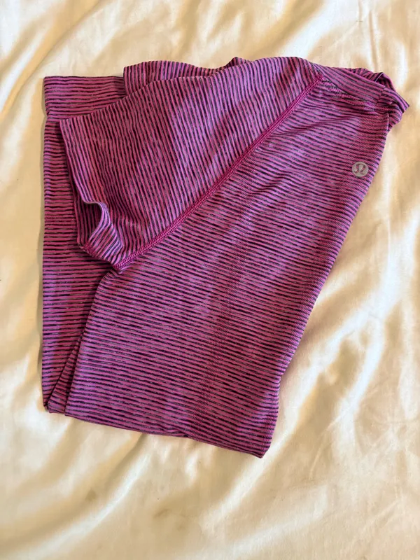 Lululemon Swiftly Tech Short Sleeve Striped Top 4 - Image 4