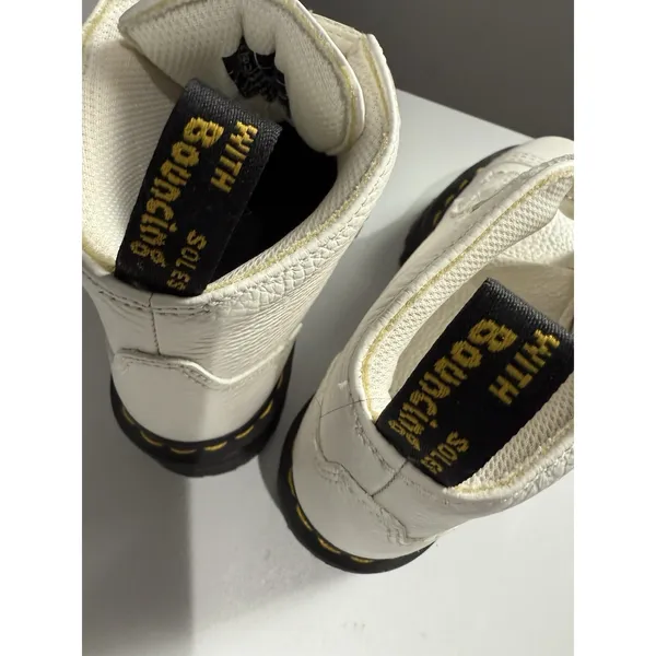 Dr. Martens Women's Devon Flower Leather Platform Boots -‎ White Milled Sz 5 - Image 6