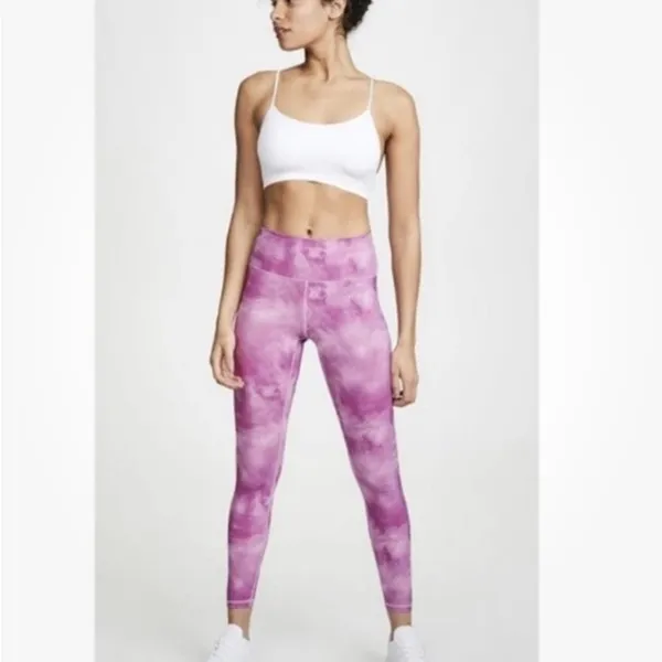 Spiritual Gangster High Rise Tie Dye Leggings Sunset Dye Pink Print Size Large - Image 4