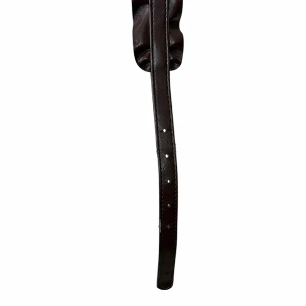 Gap Y2K Faux Leather Brown Ruffle Antique Gold Buckle Belt Women’s Size Medium - Image 7