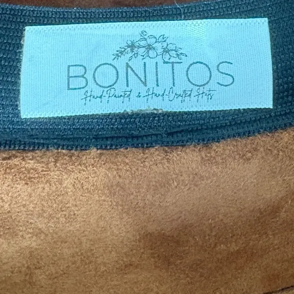 Bonitos Hand Painted Evil Eye Brown Faux Suede Western Cowboy Hat Large Mexico - Image 6