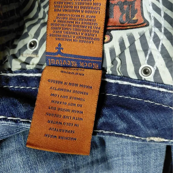 Rock Revival Ferry Skinny Jeans Size 27 Blue Low Rise Y2K Festival Retro Denim - Image 16
