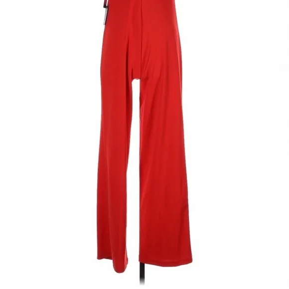 Marina Red Jumpsuit Ruffle Halter Neck Small Evening Wedding Guest Cocktail - Image 7