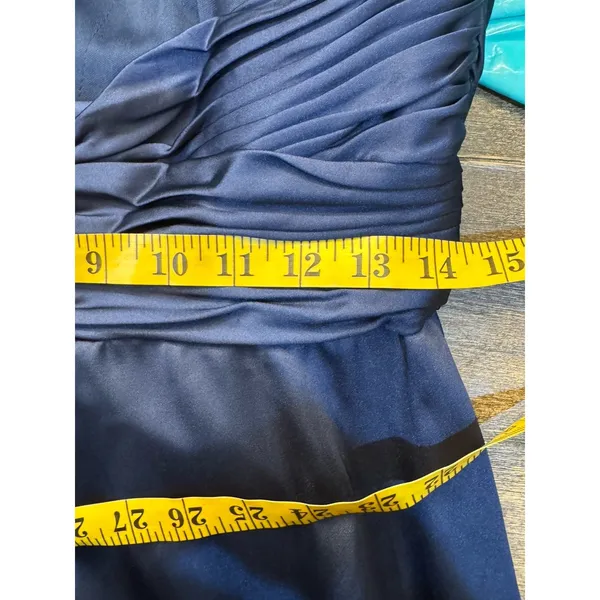 Mac Duggal Women's Blue Satin Jumpsuit Size 8 Style 49810 - Image 11