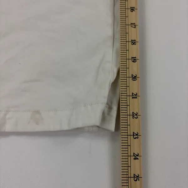 Maeve Anthropologie Pants Womens 2 White Cropped Wide Leg Twill Pleated Stretch - Image 7