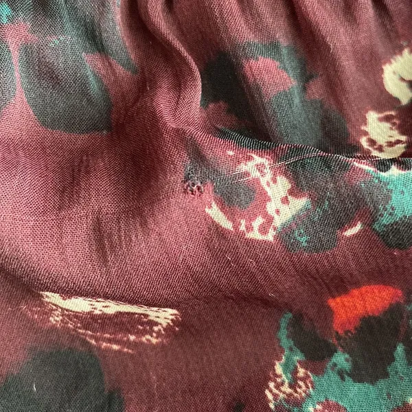 Abercrombie Burgundy Bell Sleeve Sheer Mini Dress - Image 9
