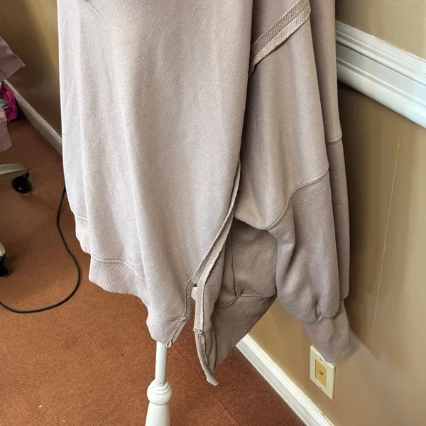 Women's Relaxed Fit Sweatshirt - Taupe - Image 2