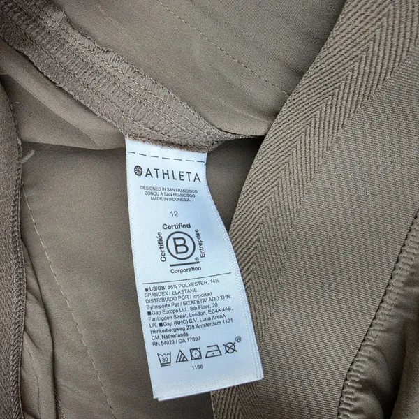 Athleta Brooklyn Heights Ankle Pants Taupe Brown Jogger 533443-07 Size 12 - Image 6