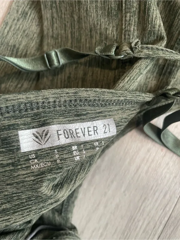 Forever 21 Heathered Olive Green Bralette - Image 3