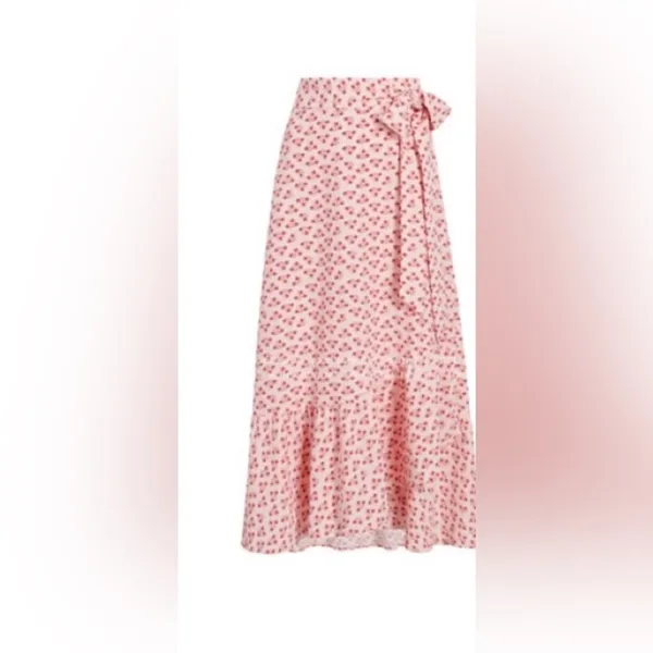 Hill house the mirabel skirt pink spaced floral Sz XXL - Image 2