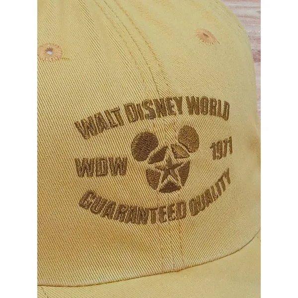 Disney Adults Unisex Hat Cap Yellow Adjustable Vintage Mickey Mouse 71 One Size - Image 3