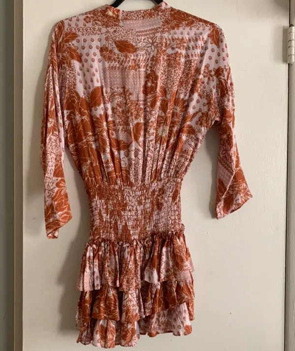These Three Boutique Smocked Waist Tiered Mini Dress - Image 11