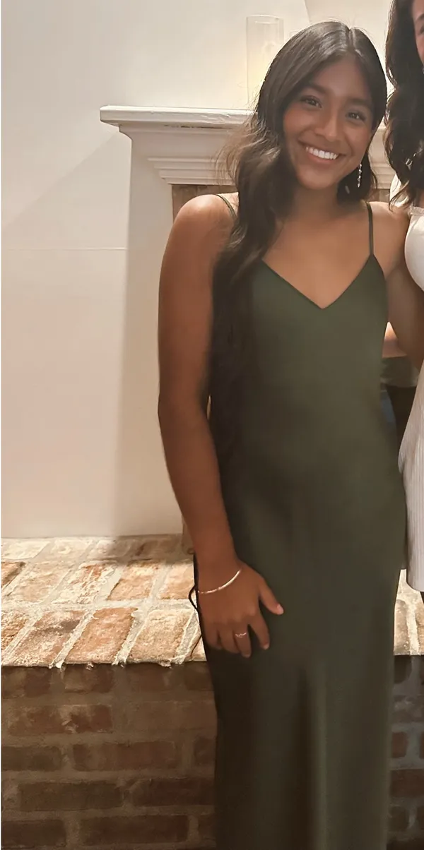 Gianni Bini Maxi Satin Green Dress - Image 2