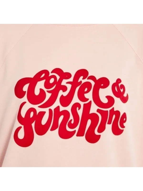 WILDFOX Coffee & Sunshine oversized baggy statement sweatshirt size small - Image 6
