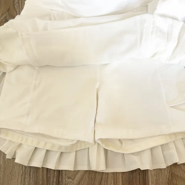 Athleta Womens White Advantage Pleated Tenniscore Pickleball Active Skort XXS - Image 8