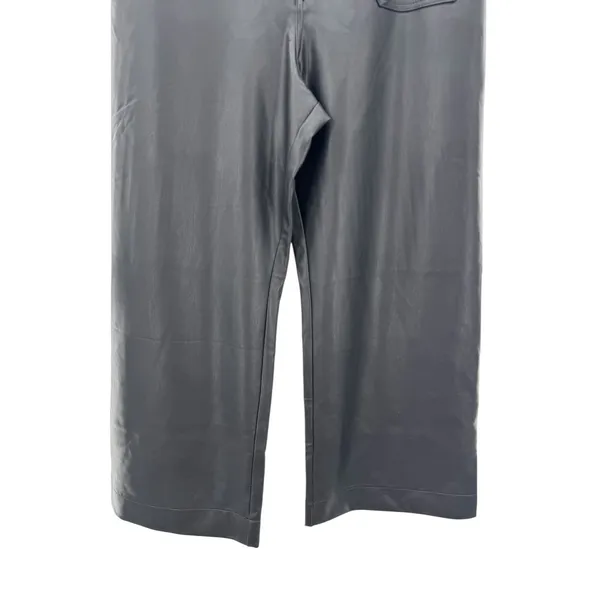 Maeve‎ The Colette Faux Leather Wide Leg Crop Pants Black 32 High Rise Modern - Image 3