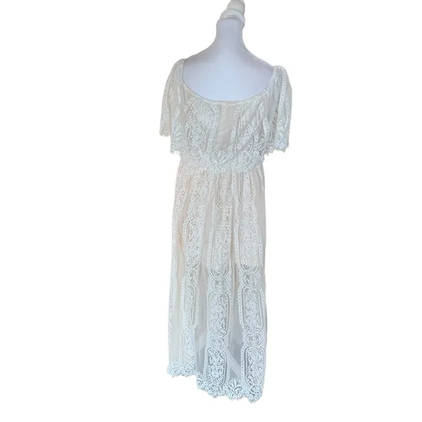 Baltic Born - NWT Caroline Flowy Bridal Maternity Friendly Lace Maxi Dress Sz M - Image 5