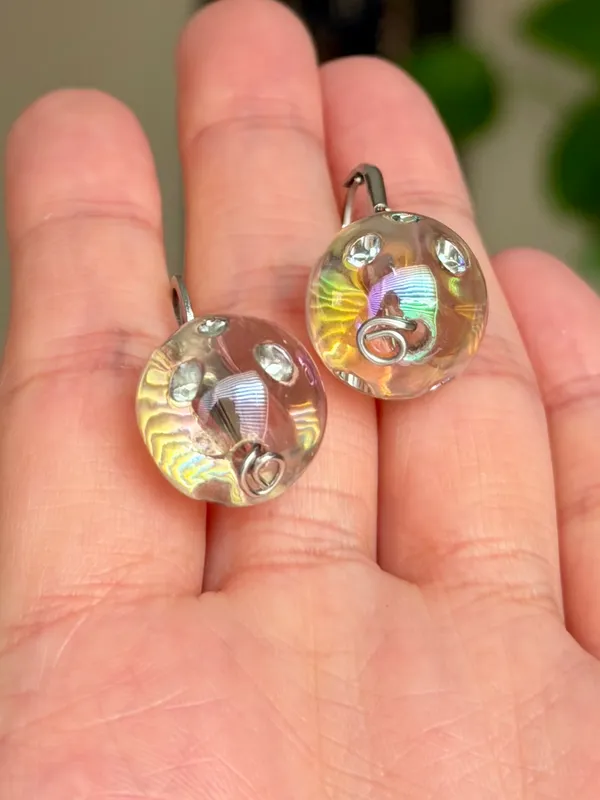 Handmade round beads y2k cute dangle earrings⭐️ - Image 7