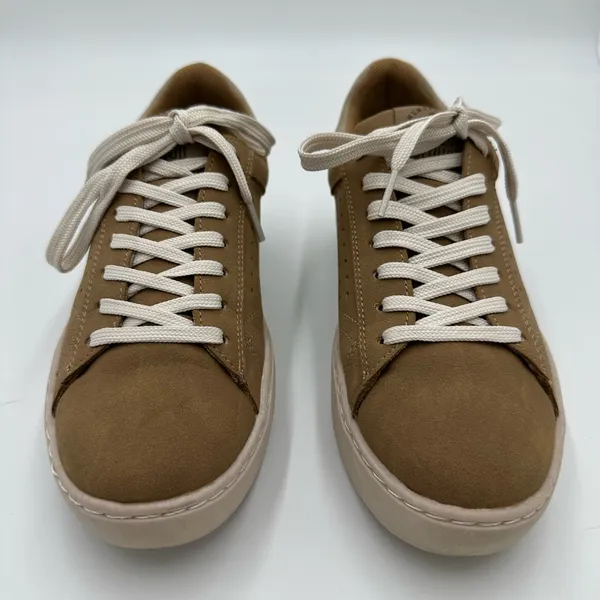 Chic Tan and Beige Women's Sneakers Size 8 - Image 9