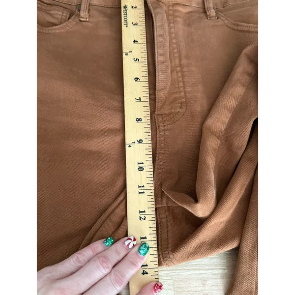 Judy Blue Jeans Womens‎ 13/31 Brown Garment Dyed Wide Leg Crop High Waist #J13-7 - Image 11