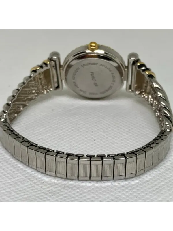 Avon women’s gold silver tone watch quartz analog 25mm stretch band running - Image 4