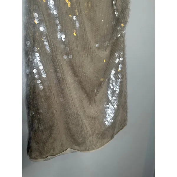 STAUD Off-White Sequin Mini Sleeveless Cocktail Eton Sparkle Dress size Small - Image 6