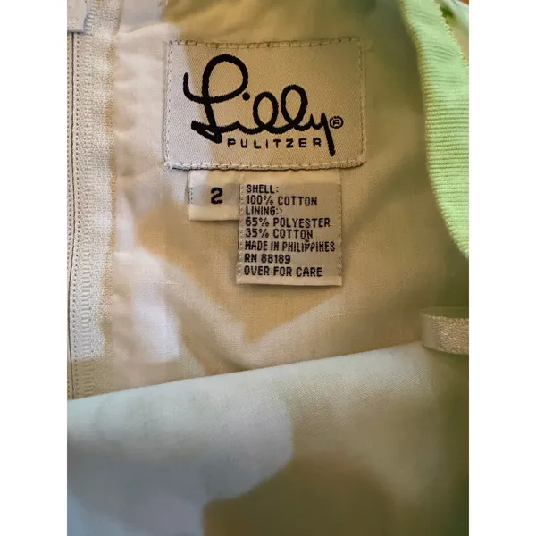 Lilly Pulitzer Skirt Womens Size 2 Yellow Floral Print Lined Mini - Image 3