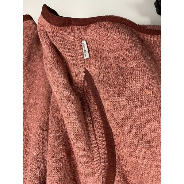 Eddie Bauer Antique Rose Radiator Fleece 2.0 Snap Mock Neck‎ Pullover Sweater XL - Image 5