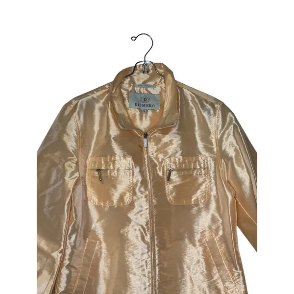 Dismero Women's Blazer Jacket Y2K Vermoda SPA Satin Lined Zipper Pocket‎ Small - Image 4
