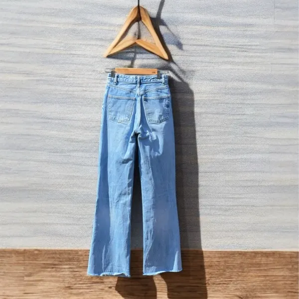 Zara women’s high - waisted Ripped wide leg jeans - Image 13