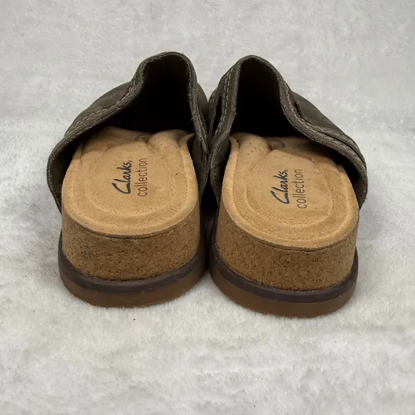 Clarks‎ Collection Brown Suede Mules Ultimate Comfort Clogs Womens 7M 26168507 - Image 8