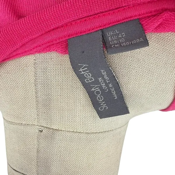 Sweaty Betty After Class Crop Sweatshirt Bright Pink Size‎ US 10 / Large - Image 12
