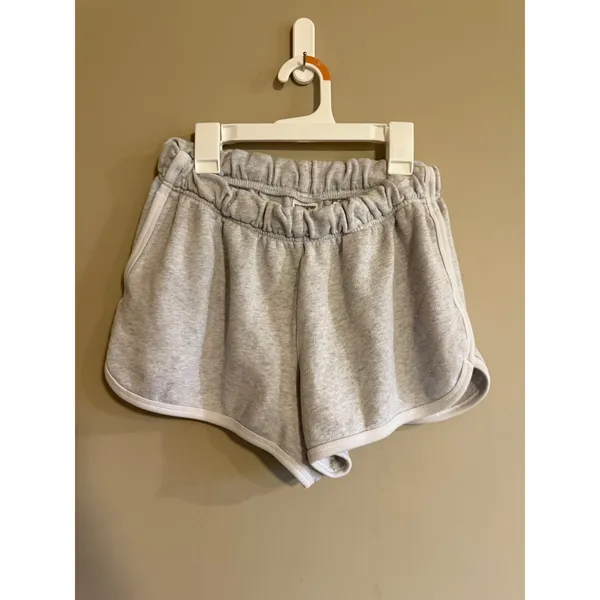Victoria's Secret PINK Gray Fleece Dolphin Lounge Shorts Logo Back Size Medium - Image 2
