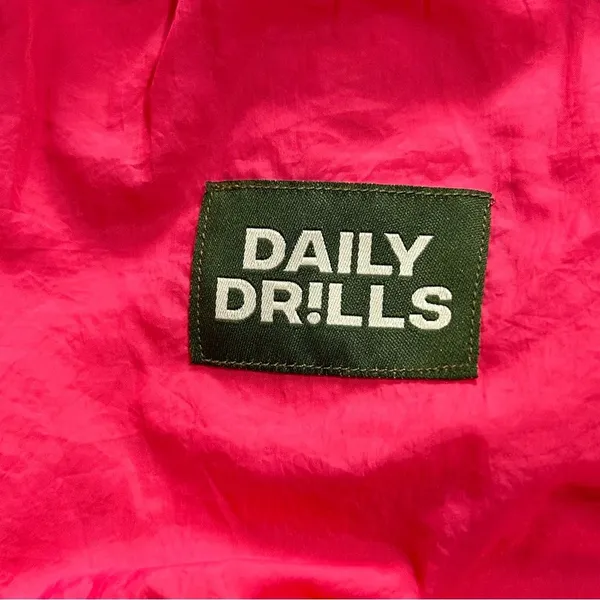 Daily Drills Bubble Crop Top Sports Bra Hot Pink XL Sporty Workout Active Casual - Image 7
