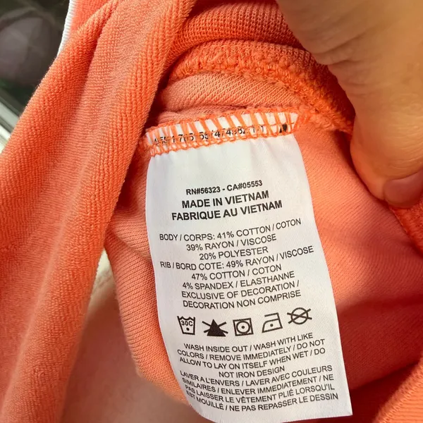 Nike Women's Vibrant Coral Hoodie - Image 5