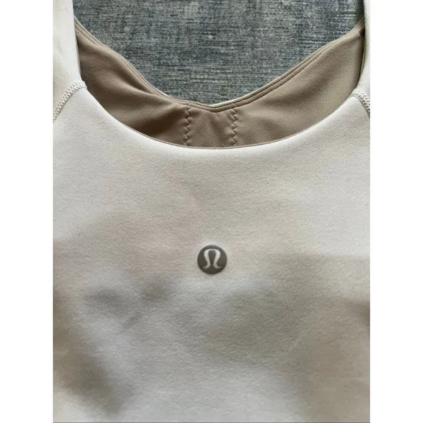 Lululemon White Align Cropped Athletic Tank Size 14 - Image 3