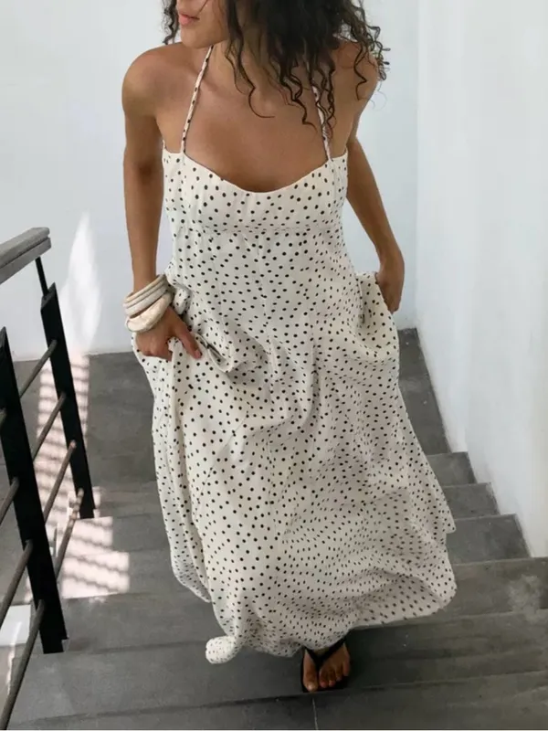 Zara voluminous polka dot maxi dress‎ - Image 3