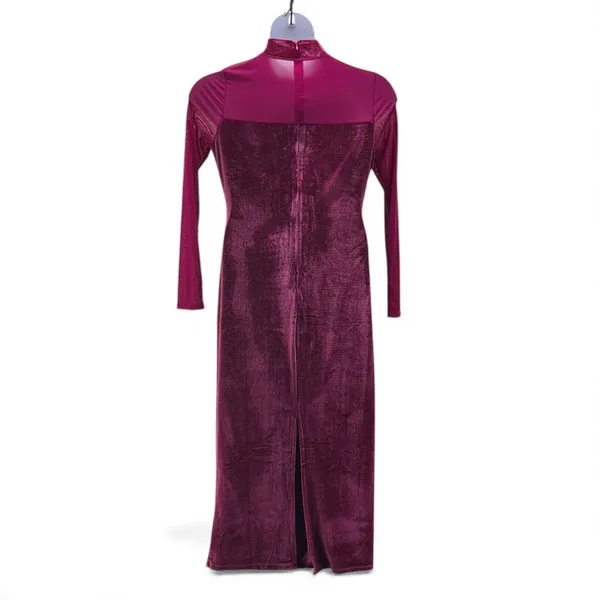 Velvet Maxi Holiday Dress‎ Red Large - Image 2