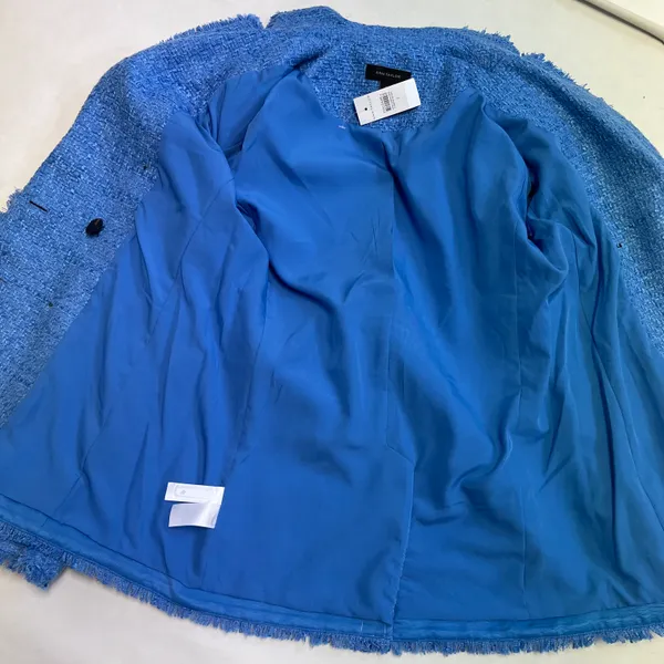 Ann Taylor Fringed Tweed Double Breasted Blazer NWT - Image 10