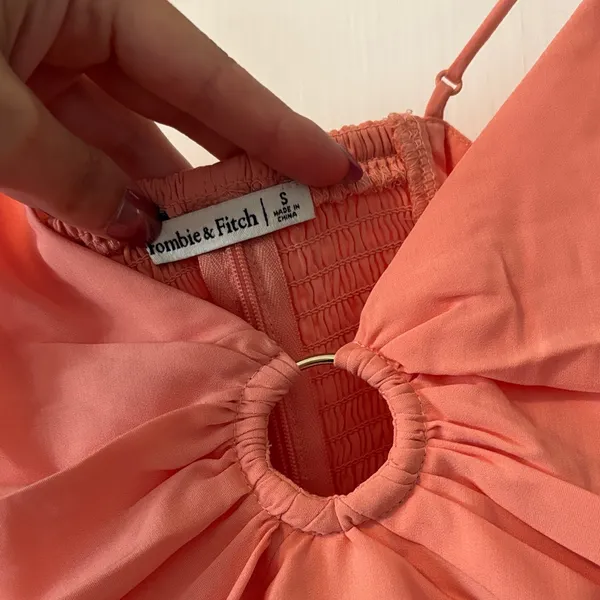 Abercrombie Coral Ruched Tank Top - Image 2