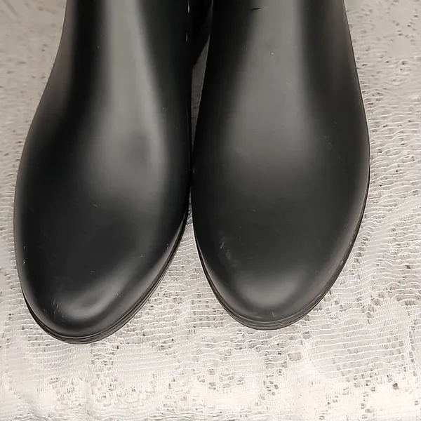 Storm by Cougar slip on pull on black rubber rain winter boots sz 7 - Image 2