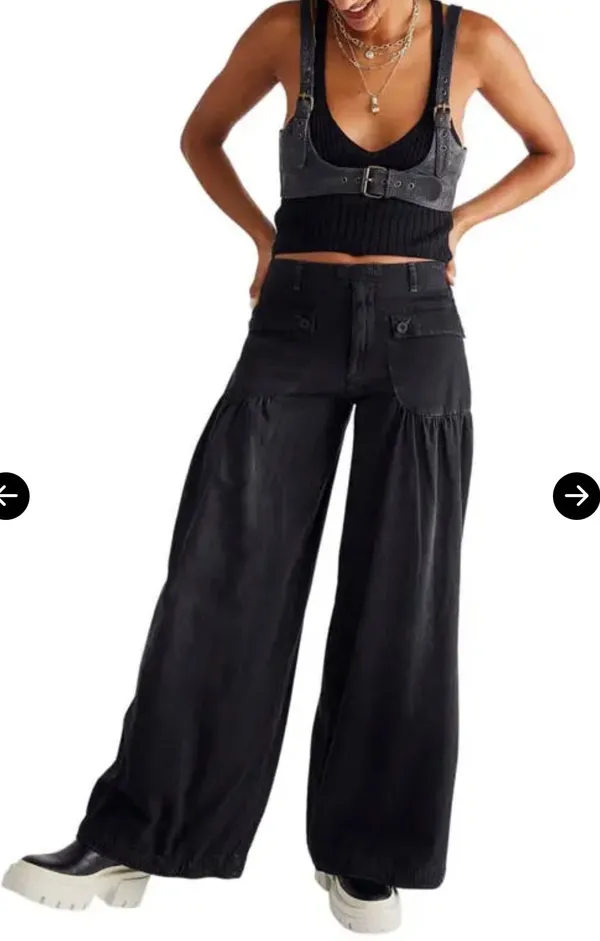 NWT FREE PEOPLE Lotus Balloon Jeans - Image 10
