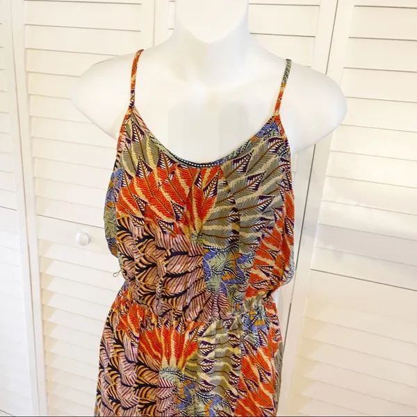 Jodi Kristopher Colorful Spring/SummerSpaghetti strap SundressSmall Boho Artsy Vacation Travel - Image 3