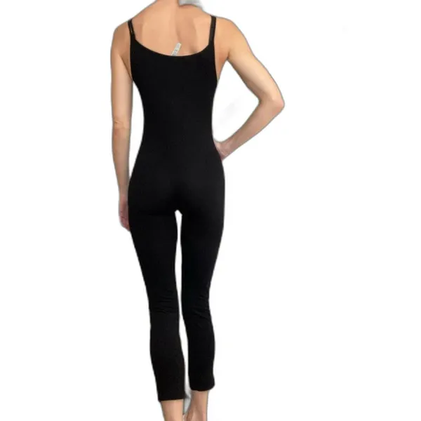 Love Black Spagetti Strap One Piece Jumpsuit Athleisure One Piece Size Small - Image 2