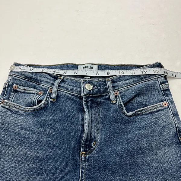 Agolde Toni Mid Rise Straight Ankle Womens Size 26 Blue Denim Jean‎ Five Pockets - Image 5