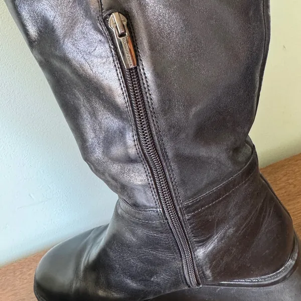 Vince Camuto 8.5 Leather Nettrio Knee High Riding Boot Chunky Plaform Biker 90s - Image 9