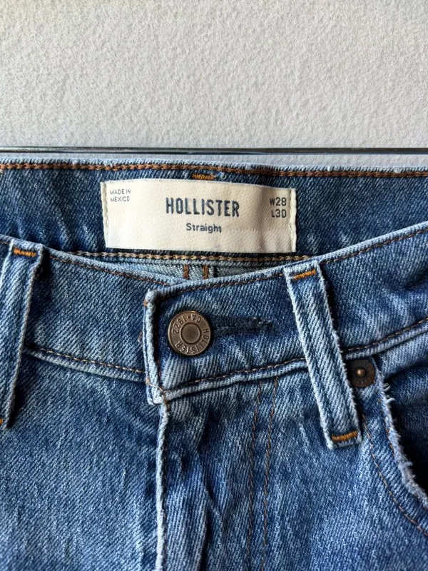 Hollister Straight Leg Jeans W28 L30 Medium Wash Denim Y2K Casual Basic - Image 4