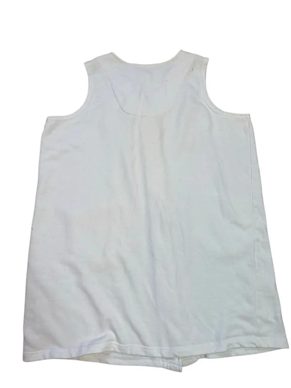 90s vintage Moon Dance White Button Front Terry Cloth Swim Cover Up Dress Large - Image 2