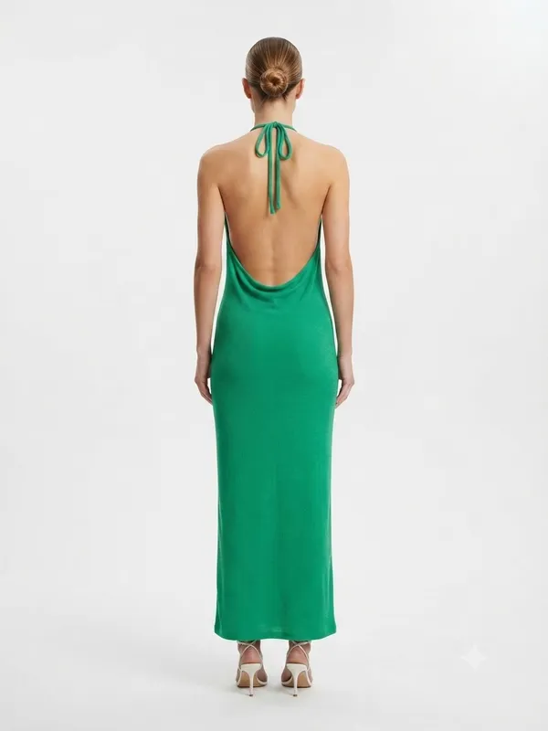 ASOS DESIGN Green Halter Neck Maxi Dress, Size US 6 (UK 10) - Image 10