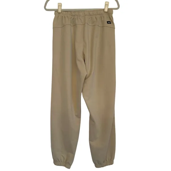 REI Co-op Womens Sz S Tan Beige Stretch Joggers Athletic Hiking Pants Drawstring - Image 4